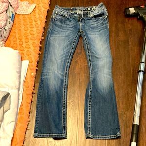 COPY - Miss Me jeans light blue and silver sequins